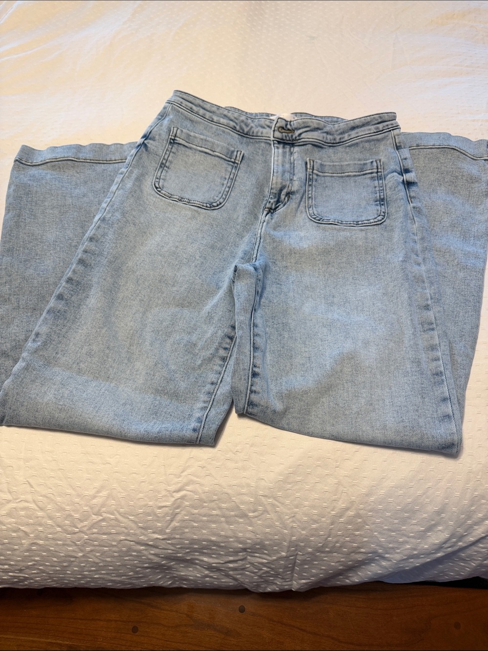 LC Lauren Conrad Light Blue Straight Leg wide leg Jeans